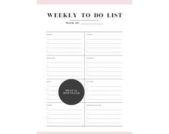 Weekly To Do List Template