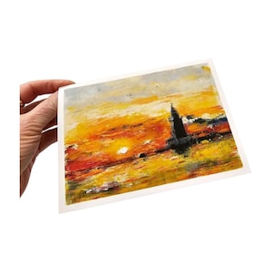 Delaware Bay Coastal  Notecard | Sunset Nautical Greeting Card