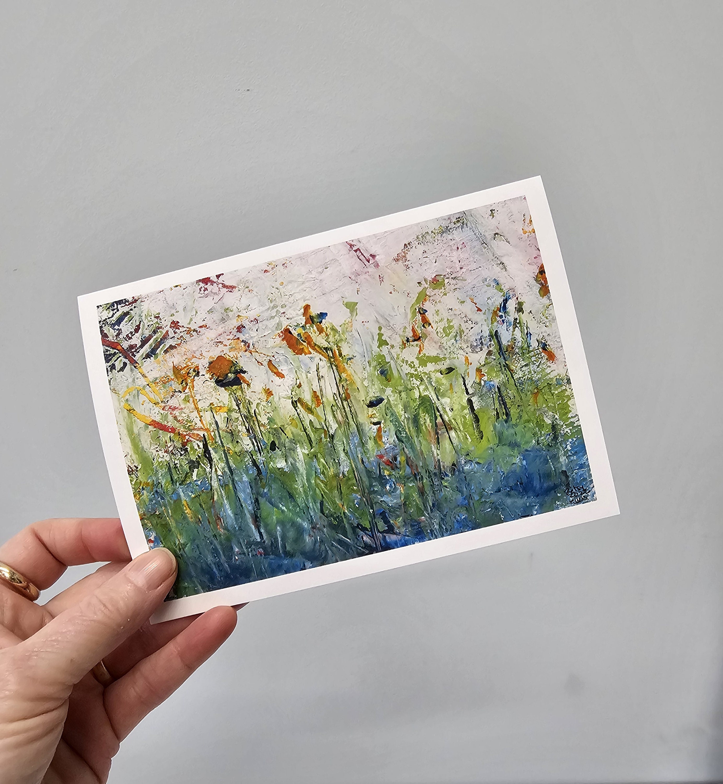 Floral Cards, Tiger Lilies Notecards, Impressionist Florals, Cottage Flowers Blank Notecards