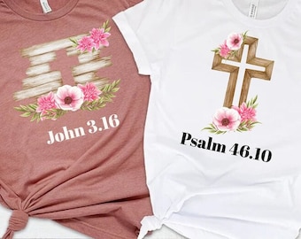 Faith Cross T-Shirt: Christian Gift, Love and Grace Shirt