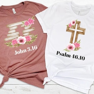 Faith Cross T-Shirt, Christian Gift, Faith Gift, Christian Shirts, Love and Grace Shirt, Faith Cross, Vertical Cross, Jesus