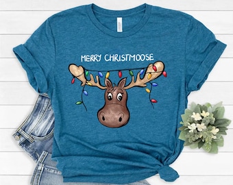 Merry Christmoose T-Shirt: Reindeer Christmas Tee