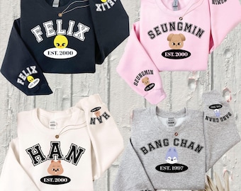 Stray Kids Member Chibi Sweatshirt, Kpop Merch
