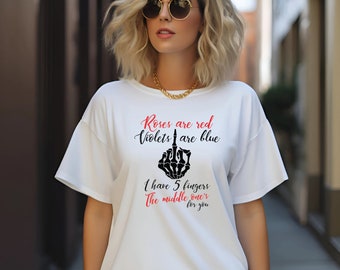 Funny Middle Finger Galentine's Day T-Shirt