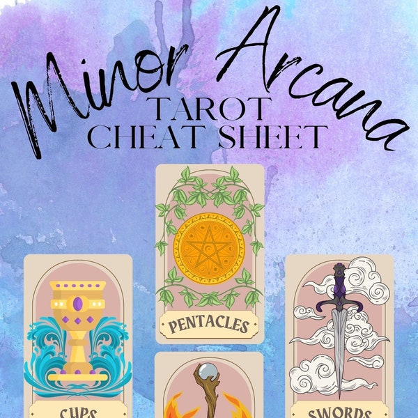 Tarot Card Minor Arcana Cheat Sheet