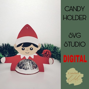 DIGITAL_Elf Candy holder/ dome size 8cm / open and close system