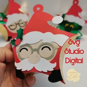 DIGITAAL_Knipbestand Kerstman Kersthouder, snoephouder kerst
