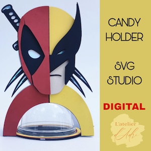 DIGITAL- porte-bonbons Heroes / dôme taille 8 cm/ Dulcero heros