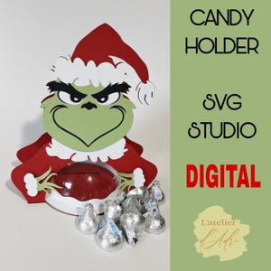 DIGITAL_ Christmas Candy holder/ dome size 8cm/ open and close system