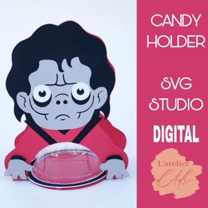 DIGITAL_ Halloween Candy holder/ dome size 8cm/ open and close system/ Zombie Candy holder