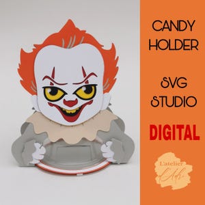 DIGITAL_ Porte-bonbons d'Halloween / Taille du dôme 8 cm / Système d'ouverture et de fermeture