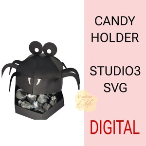 Digitale - Spider Box Bag SVG per HALLOWEEN/Compleanno/Scatola regalo 3D SVG per Cricut e Silhouette/Scatola di caramelle Spider