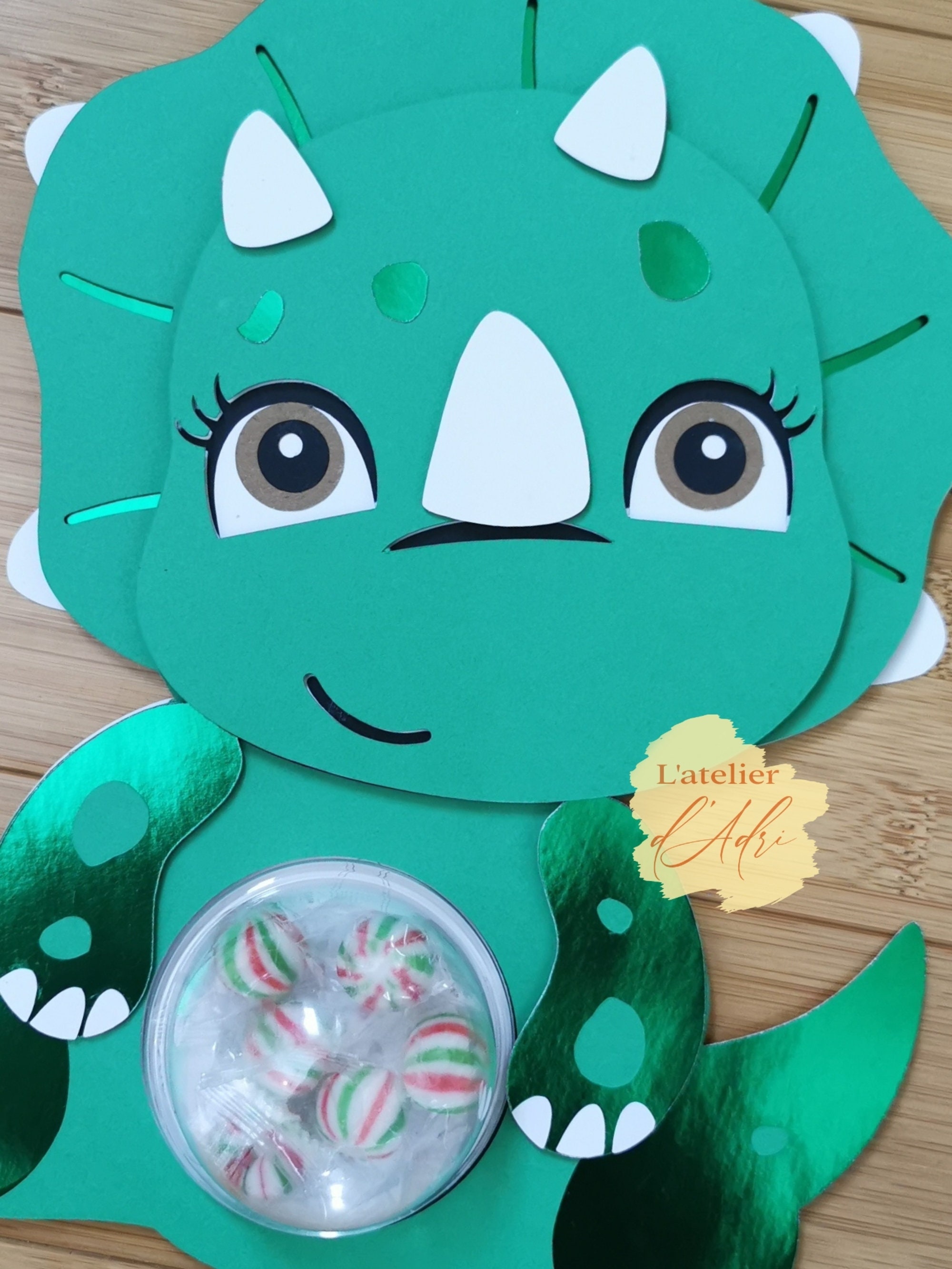 DIGITAL Candy Holder Dinosaur/ Dinosaur Party Decoration/ Candy Dome