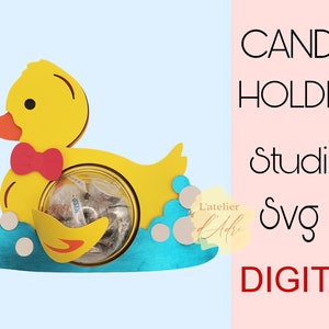 DIGITAL_Duck Candy Holder SVG Cut Files, Candy Ornaments, Duck SVG Files, Candy Holder SVG, Eendje