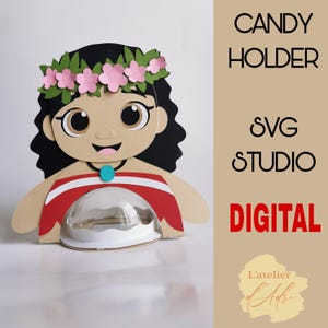 DIGITAL- Princess Candy Holder/dome size 8cm/ open and close system
