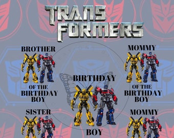 Transformers Birthday Shirt Designs: Autobots PNG, SVG (Digital Download)