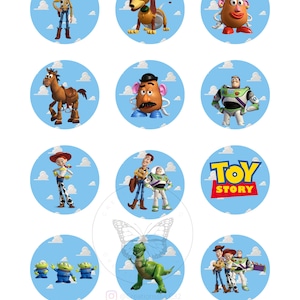 Toy story cupcake topper, DIGITAL DOWNLOAD, toy story sticker instant download, printable cupcake topper