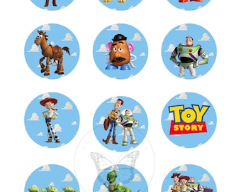 Toy story cupcake topper, DIGITAL DOWNLOAD, toy story sticker instant download, printable cupcake topper