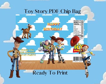 Toy Story Birthday Chip Bag: Printable Favor (Digital Download)