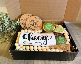 Home Sweet Home Gift Box - FREE SHIPPING (Realtor, Closing, Hostess, Neighbor, House, Welcome, Owner, Client, Warming, Basket, New, Cheers)