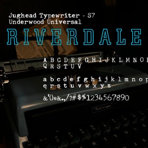 Underwood Universal - Typewriter Font - 1950s Jughead Typewriter Font