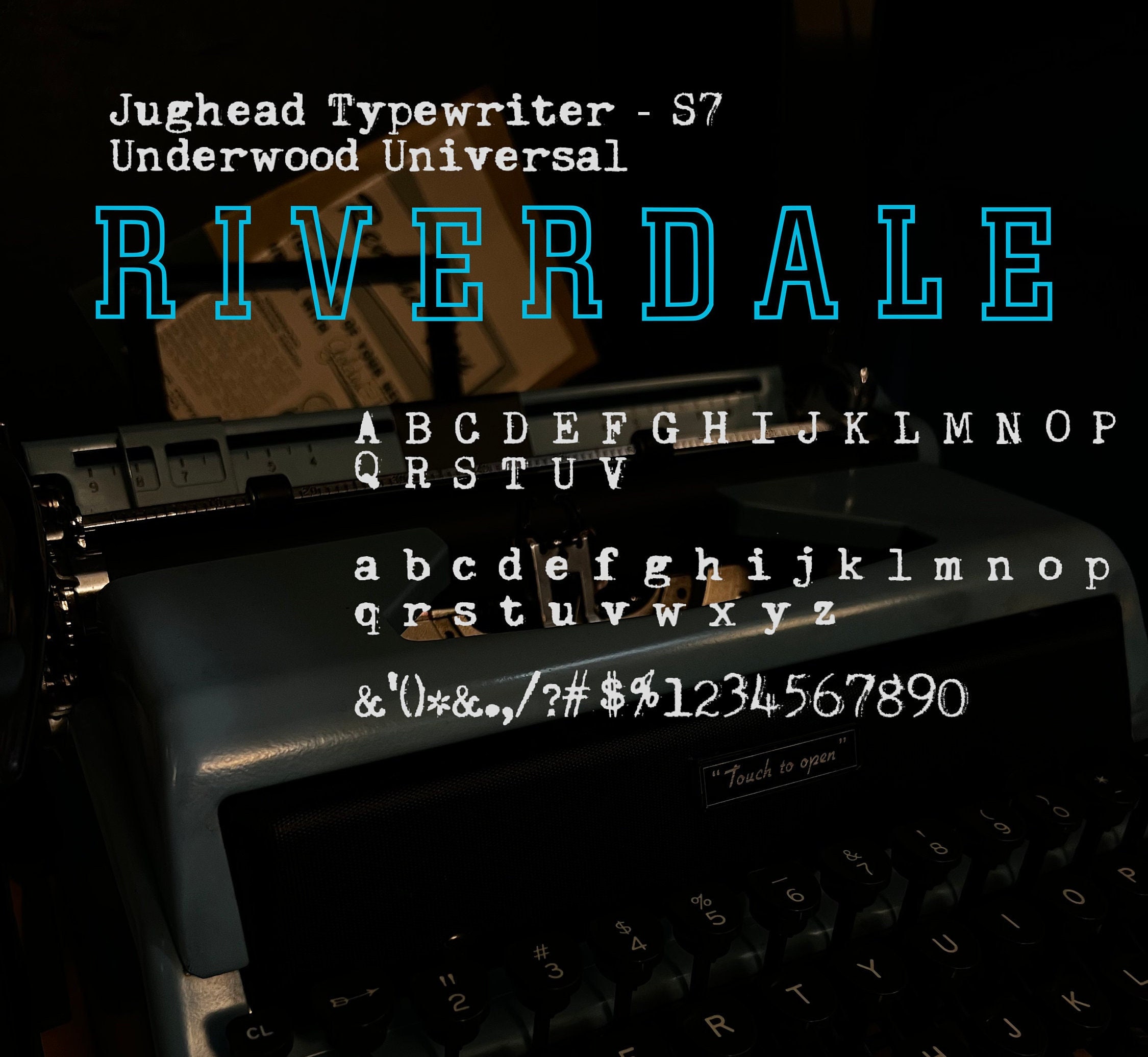 Underwood Universal Typewriter Font 1950s Jughead Etsy