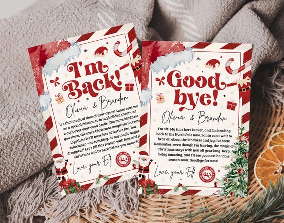 Elf Arrival Letter, First time Elf Arrival Letter, Elf Letter, Elf Goodbye Letter, Elf Hello Christmas Letter, Canva Editable Templates