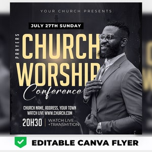 Canva Church Flyer, Church Service Flyer, School Flyer, Anniversary Flyer, Social Media, Instagram, Facebook