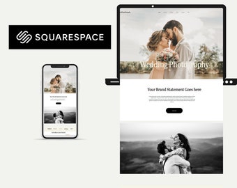 Squarespace Template, Squarespace 7.1 Template für Fotografen, Hochzeitsfotograf Template, modernes Website-Design, Portfolio-Website