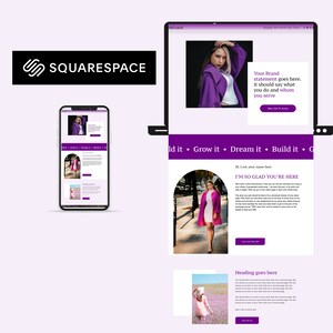 Squarespace template, Squarespace 7.1 template for coach,coaching website template, modern website design, lifestyle coach website