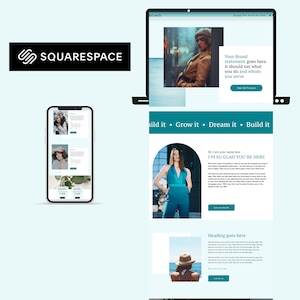 Squarespace template, Squarespace 7.1 template for coach,coaching website template, modern website design, lifestyle coach website