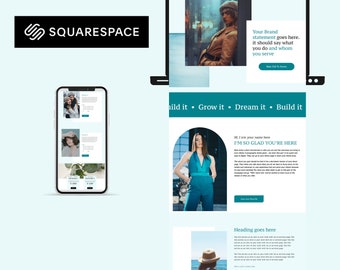 Squarespace template, Squarespace 7.1 template for coach,coaching website template, modern website design, lifestyle coach website