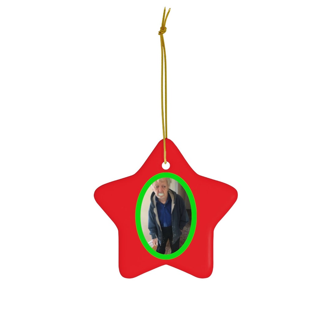 Paint Grandpa Christmas Tree Ornament Funny Meme Holiday Decoration