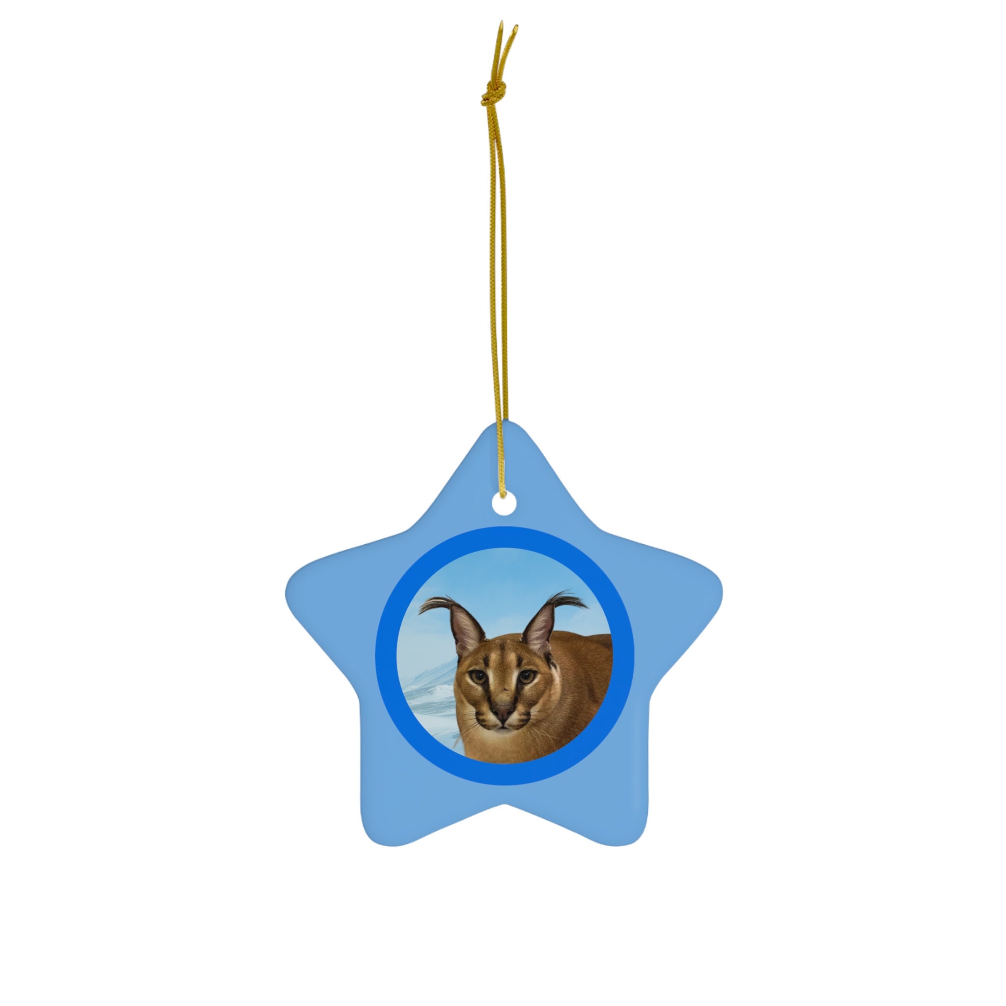 Big Floppa Meme Cute Caracal Cat Ornament by Zeyneb EwaMa - Pixels