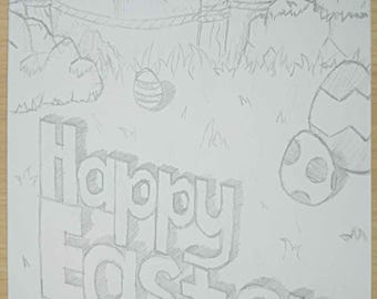 Hand drawn seasonal greeting cards