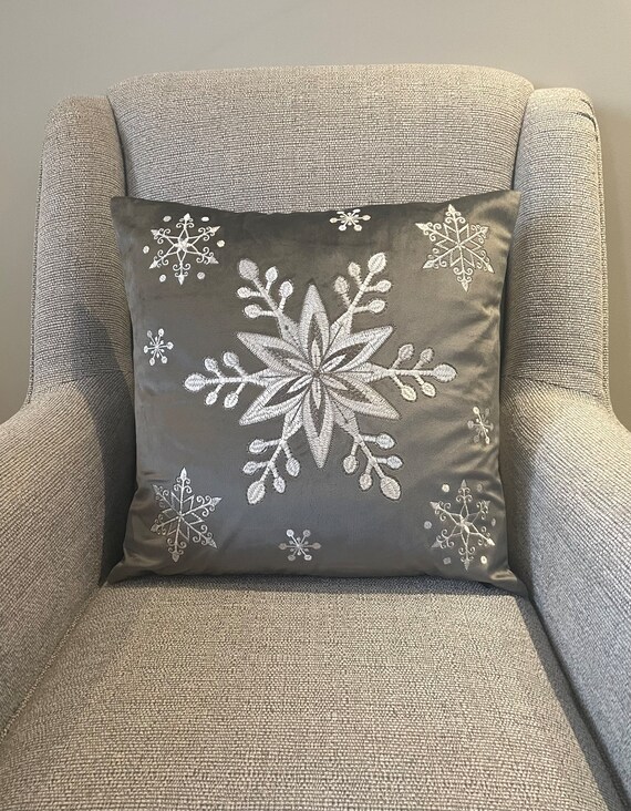 Silver christmas 2025 cushion covers