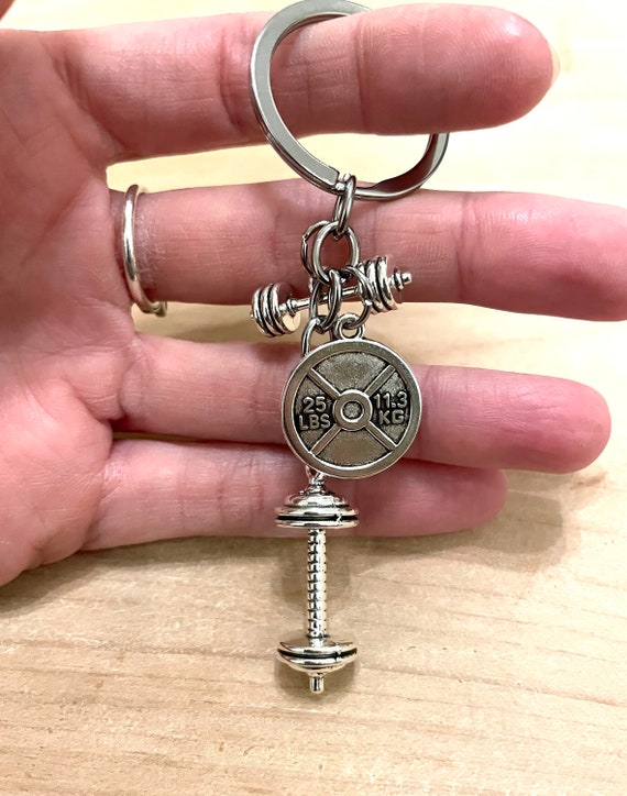 Weightlifting Gym Charm Keychain Fitness Personal Trainer Thank