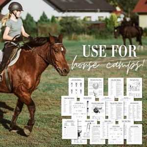 Horse Camp Worksheet Bundle | Equestrian Activity Packet (Digital Download) image 4
