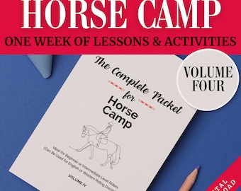 Horse Camp Activity Worksheet | Horseback Riding Lesson Plan | Equestrian Homeschool Printable | Equine Learning Education Download | Summer