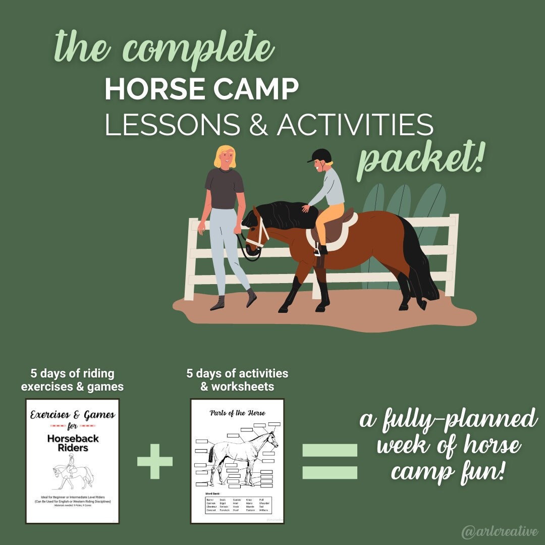 Horse Lesson Workbook Etsy