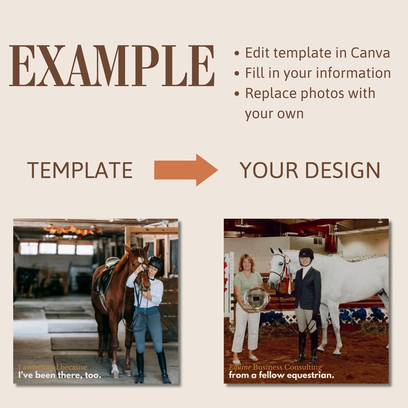 Equine Business Marketing Bundle | Canva Templates, Flyer Ad (digital ...