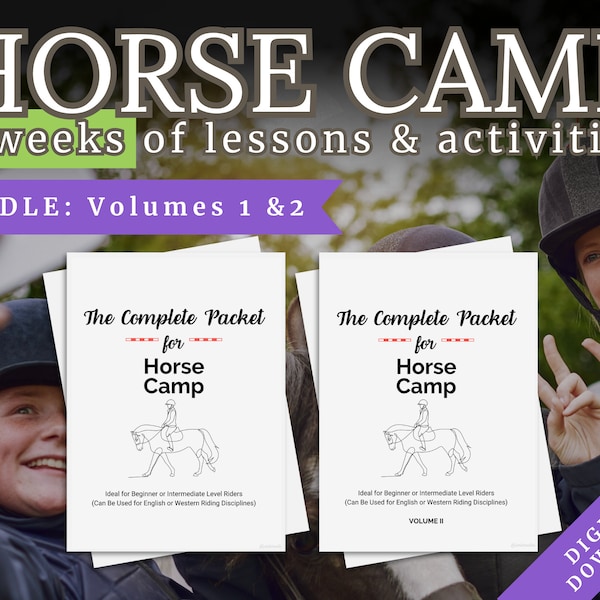 The Complete Horse Camp Lessons & Activities Packet - Double Bundle
