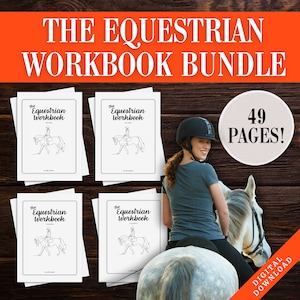 Pferd Camp Aktivität Arbeitsblatt Printables | Reiterliches Arbeitsbuch | Pferdebildung Homeschool | Etikettenteile aus englischem Western Saddle Bridle
