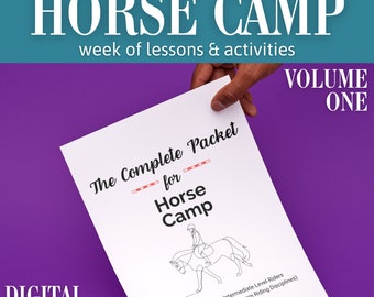 Horse Camp Lessons & Activities Packet | Equestrian (Digital Download)