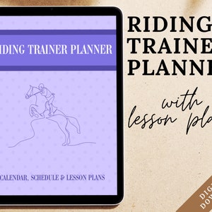 Riding Trainer Planner | Equestrian Planner | Riding Instructor Planner