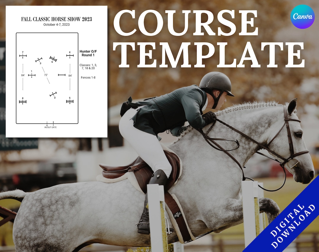 Hunter Course Template Horse Show Printable Jumping Pattern