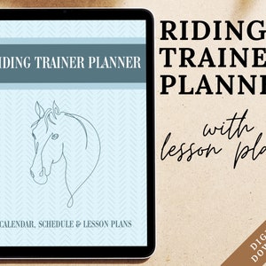 Riding Trainer Planner | Equestrian Planner | Riding Instructor Planner