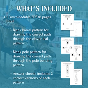 Barrel Racing & Pole Bending Patterns | Rodeo Worksheet (PDF) - Etsy