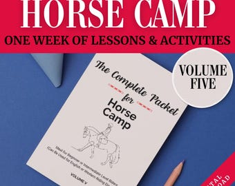 Horse Camp Activity Worksheet | Equestrian Lesson Plan (Digital Download)