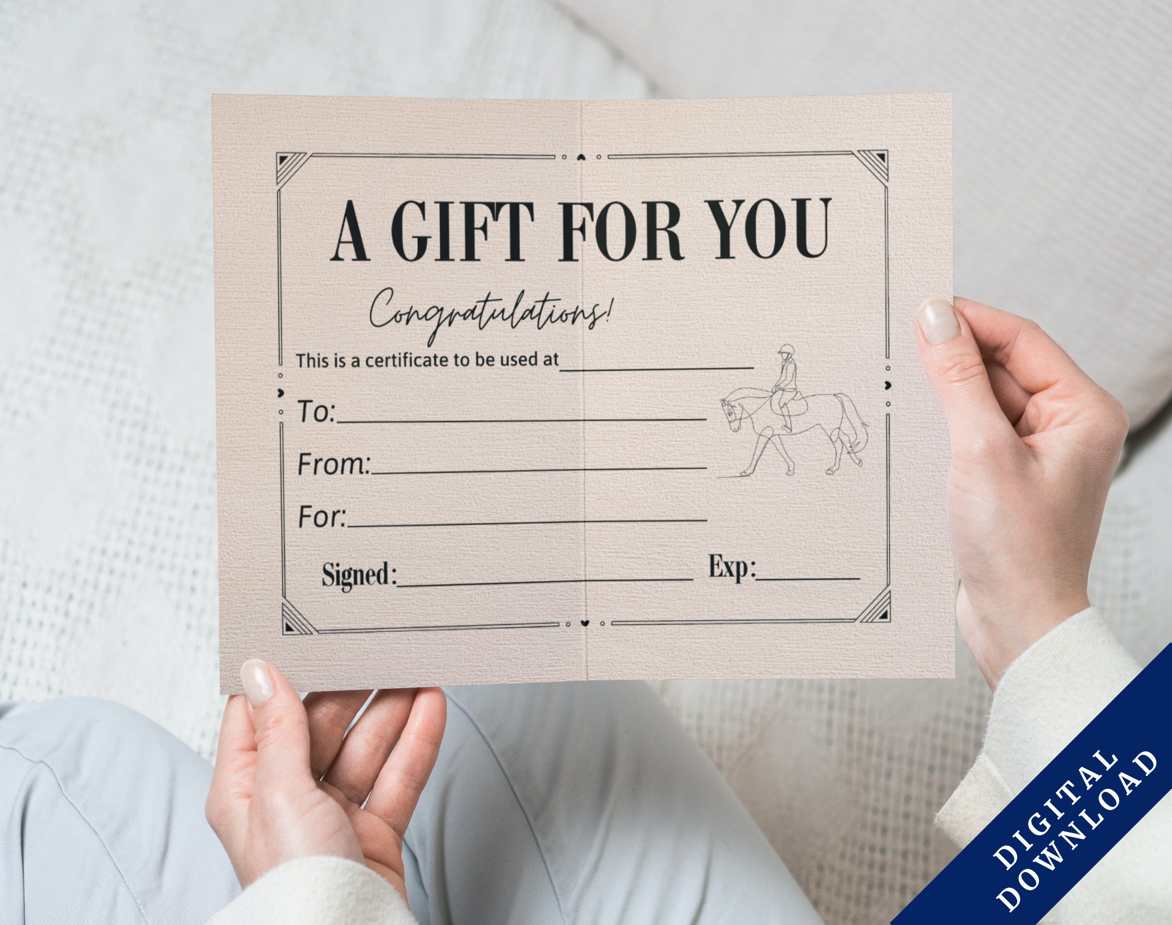 Horseback Riding Gift Certificate Horse Lessons Gift Voucher Horseback Riding Gift Certificate Horse Lessons Gift Voucher